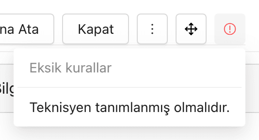 Eksik kurallar listesi