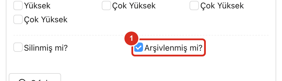 Arşivlenmiş mi? kutusu