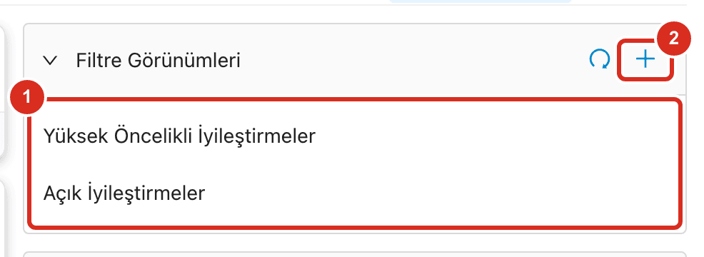 Filtre Görünümleri
