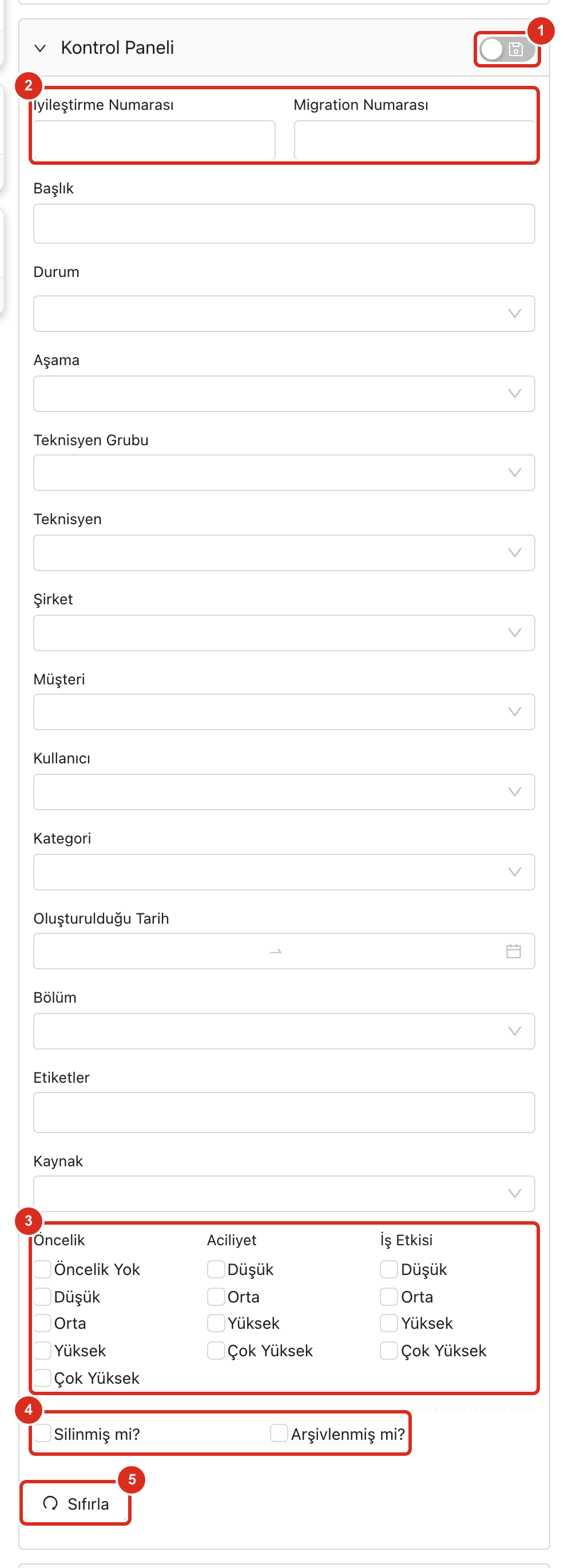 Kontrol Paneli