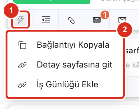 Kart menüsü