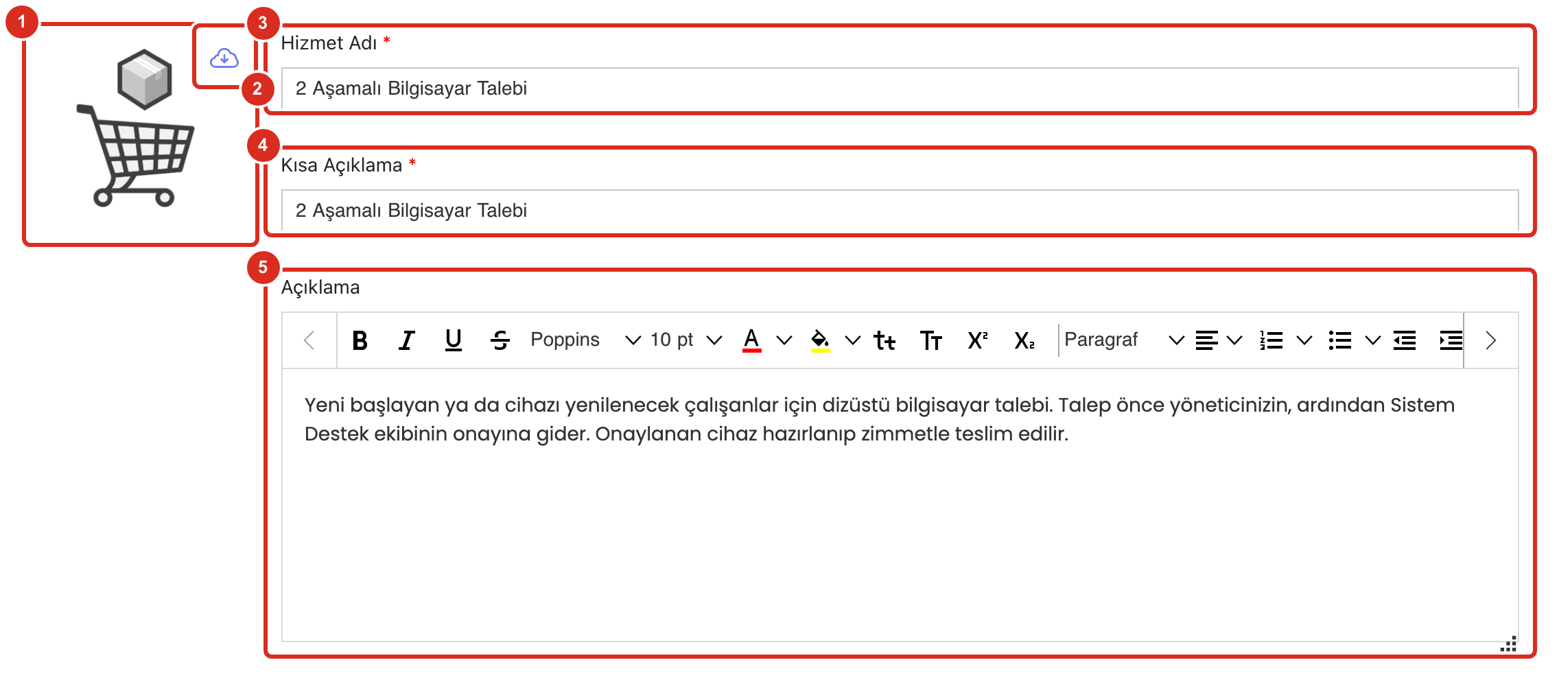 Öğenin temel bilgileri