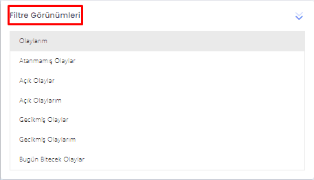 Olaylar Modülü