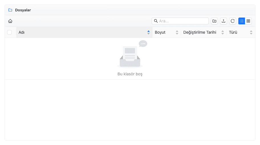 Proje dosya yöneticisi