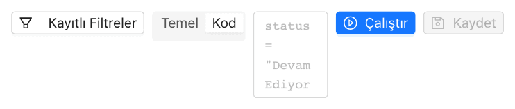 JQL filtre çubuğu