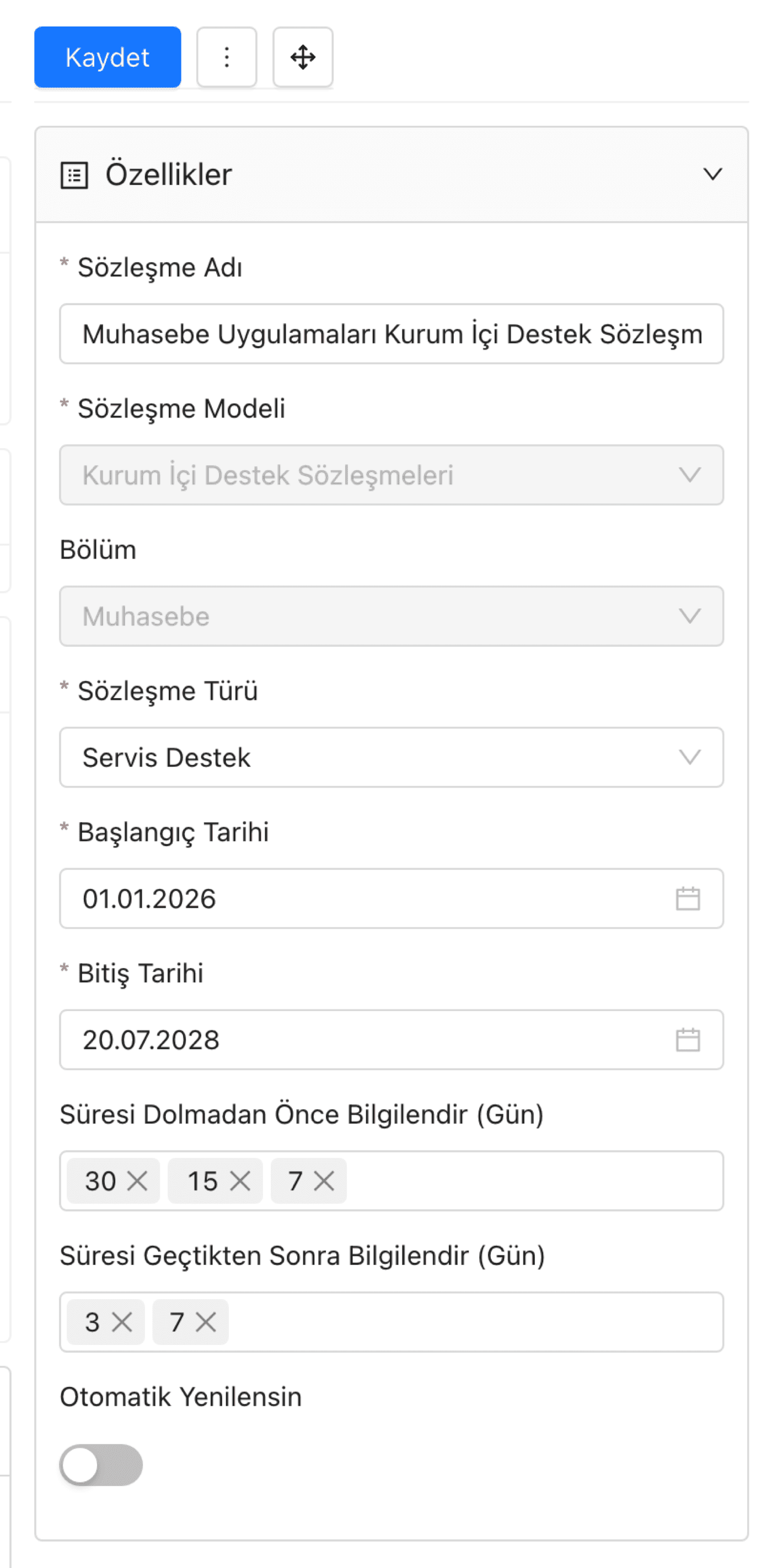 Araç çubuğu ve Özellikler paneli